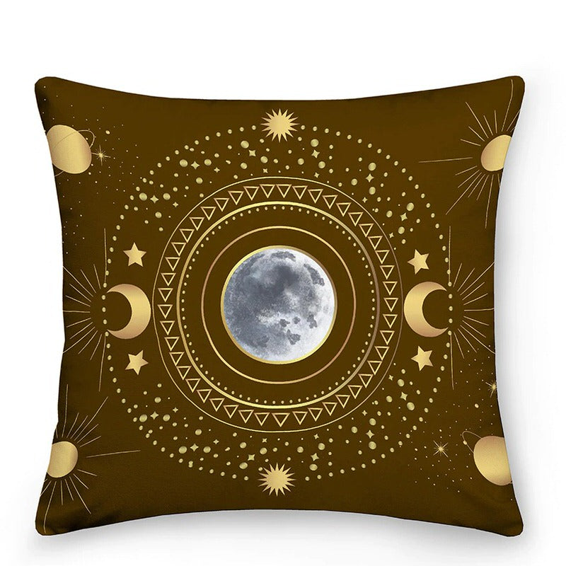 Decorative cushions with Sun and Moon in Astrological Style