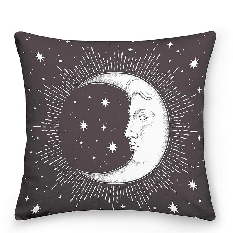 Decorative cushions with Sun and Moon in Astrological Style