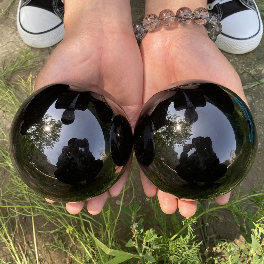 Obsidian Crystal Ball Decoration