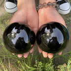 Obsidian Crystal Ball Decoration