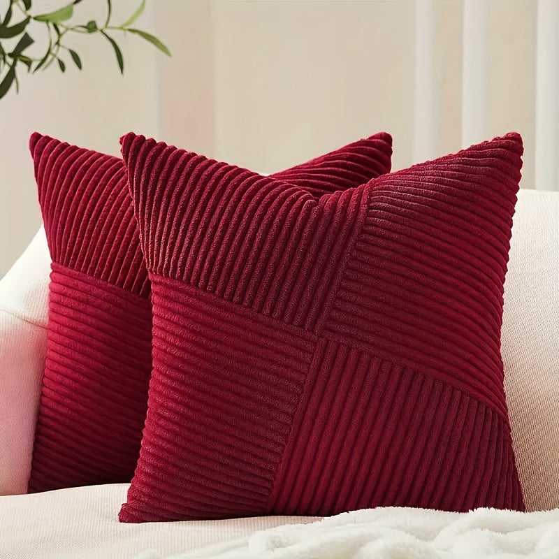 Pillowcase Set | Boho Style | Soft Cord | 2 pieces, 45×45 cm, 50x50cm