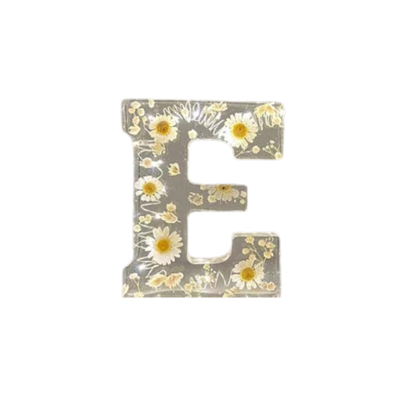 Harz-Flower-Night Light | LED-Decorative Lamp in Letter Shape