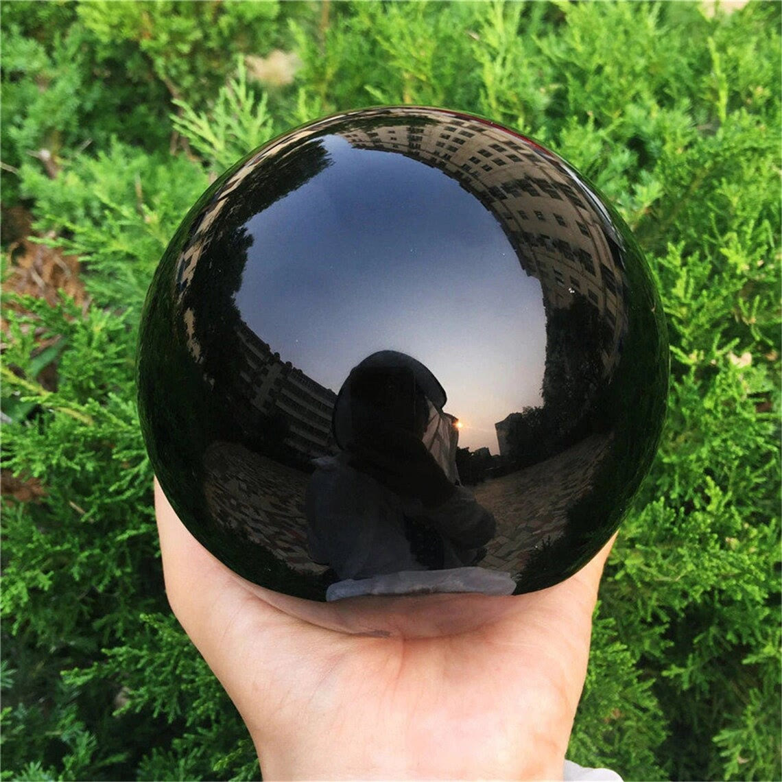 Obsidian Crystal Ball Decoration