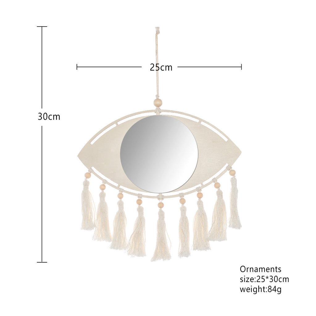 Vinantica | Boho Macrame Eye Mirror Wall Decor