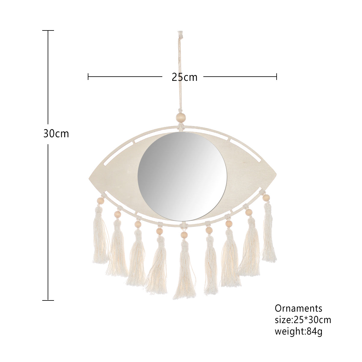 Vinantica | Boho Macrame Eye Mirror Wall Decor