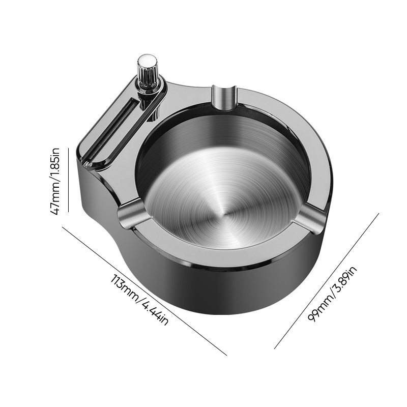 Retro Metal Ashtray, Cigarette Lighter