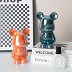 Colorful Ceramic Bear Sculpture and Statue Piggy Bank Desk Ornament