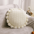 Sweet Pom Pom Tassel Round Cushion