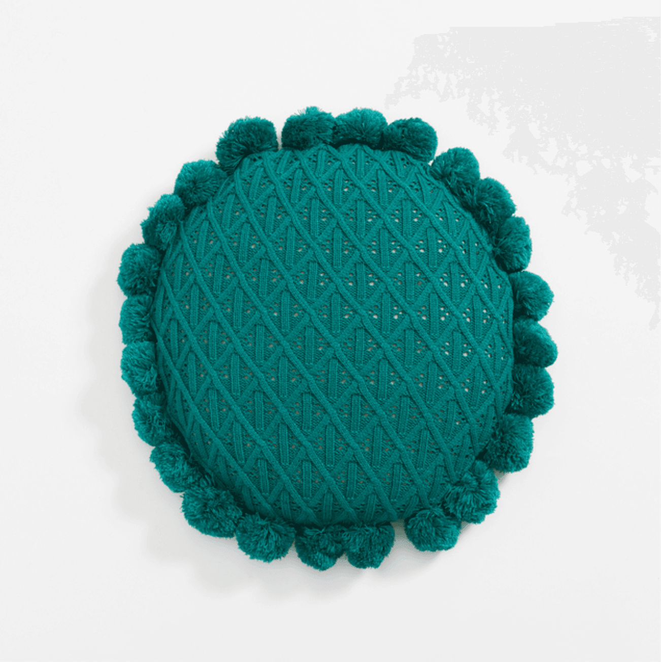 Sweet Pom Pom Tassel Round Cushion