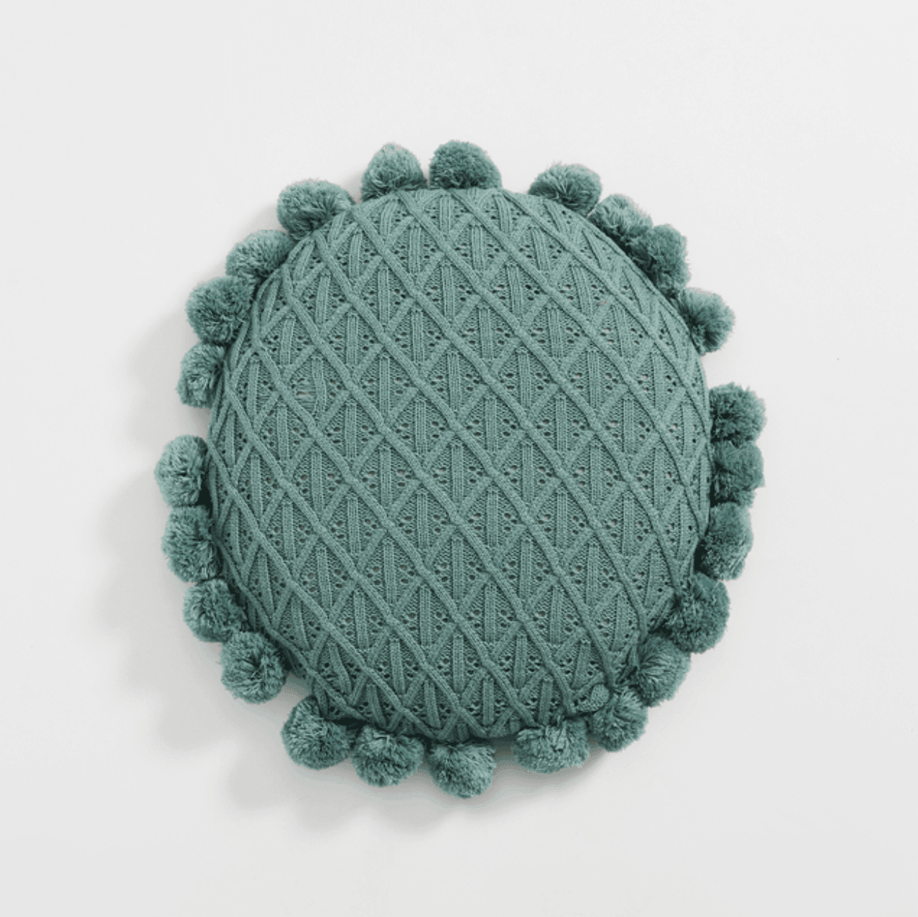 Sweet Pom Pom Tassel Round Cushion