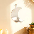 Vinantica | Gold Moon Mirror Acrylic Hanging Decorative Wall Mirror