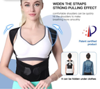 Posture correction belt | Instant back & shoulder support | Black
