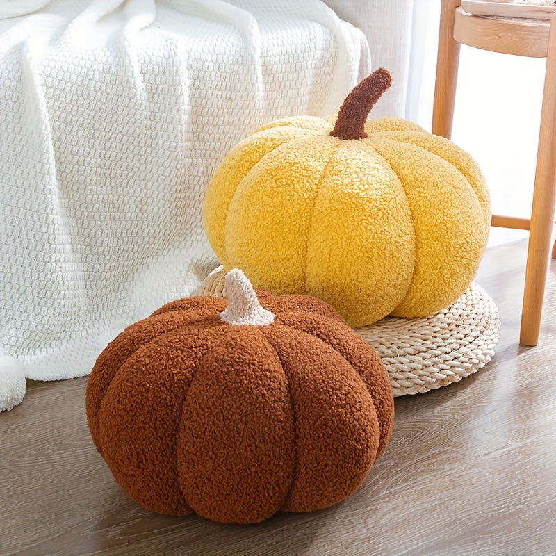 Decorative Pillow Warm Pumpkin Made of Soft Plush