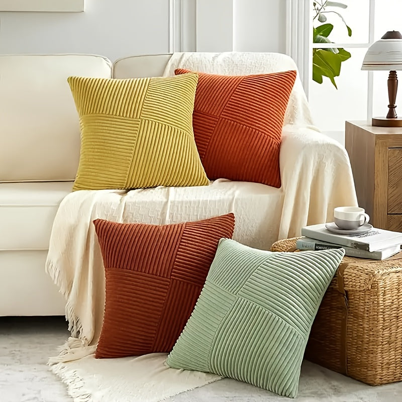 Pillowcase Set | Boho Style | Soft Cord | 2 pieces, 45×45 cm, 50x50cm
