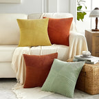 Pillowcase Set | Boho Style | Soft Cord | 2 pieces, 45×45 cm, 50x50cm