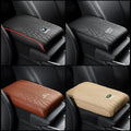 Armrest height cushion for the car – faux leather cover for the center console, with logo selection