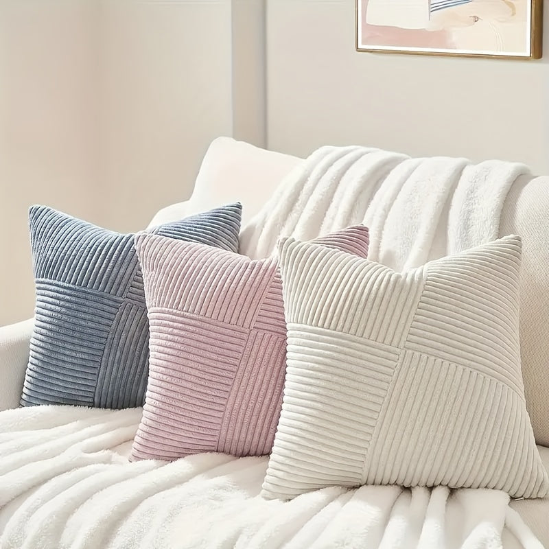 Pillowcase Set | Boho Style | Soft Cord | 2 pieces, 45×45 cm, 50x50cm