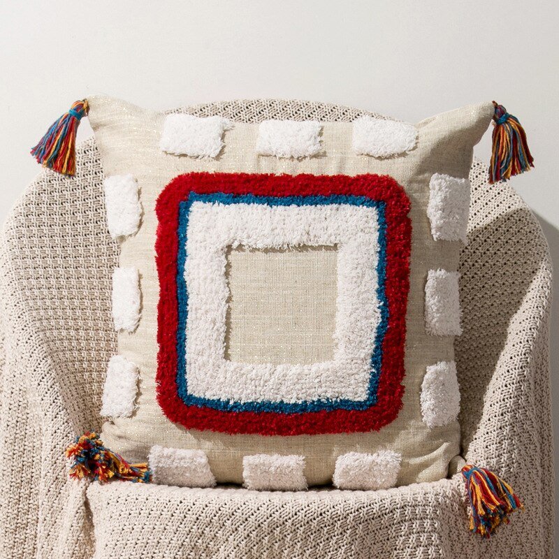 Handmade Decorative Pillow in Moroccan Boho Style