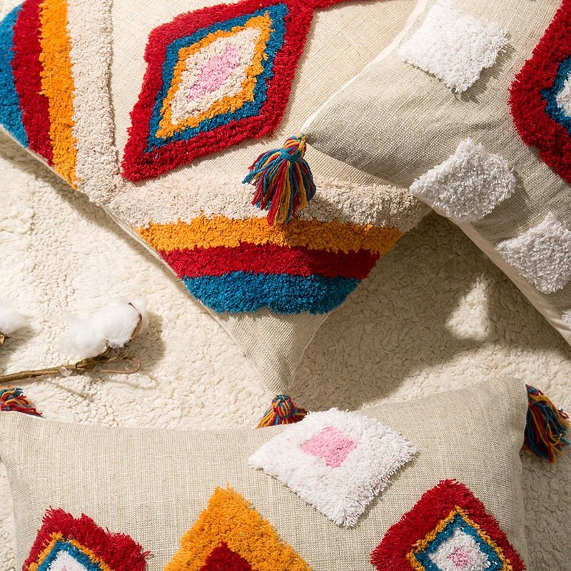 Handmade Decorative Pillow in Moroccan Boho Style