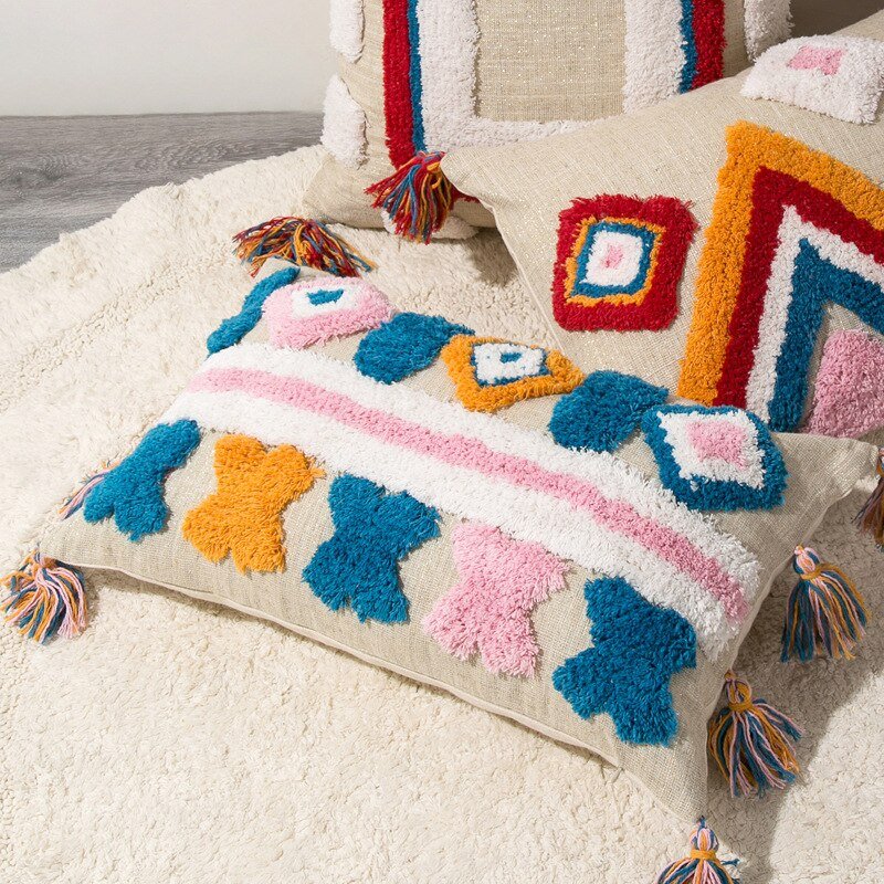 Handmade Decorative Pillow in Moroccan Boho Style
