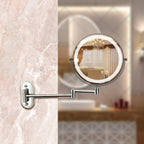 Vinantica | LED Wall Mirror with Chrome Frame and Magnifier