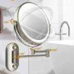 Vinantica | LED Wall Mirror with Chrome Frame and Magnifier