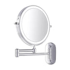 Vinantica | LED Wall Mirror with Chrome Frame and Magnifier