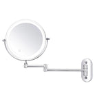 Vinantica | LED Wall Mirror with Chrome Frame and Magnifier