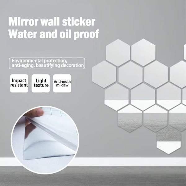 Vinantica | Flexible Mirror Sheets | Shatterproof PET Wall Mirror | Peel & Stick Design | Lightweight & Safe