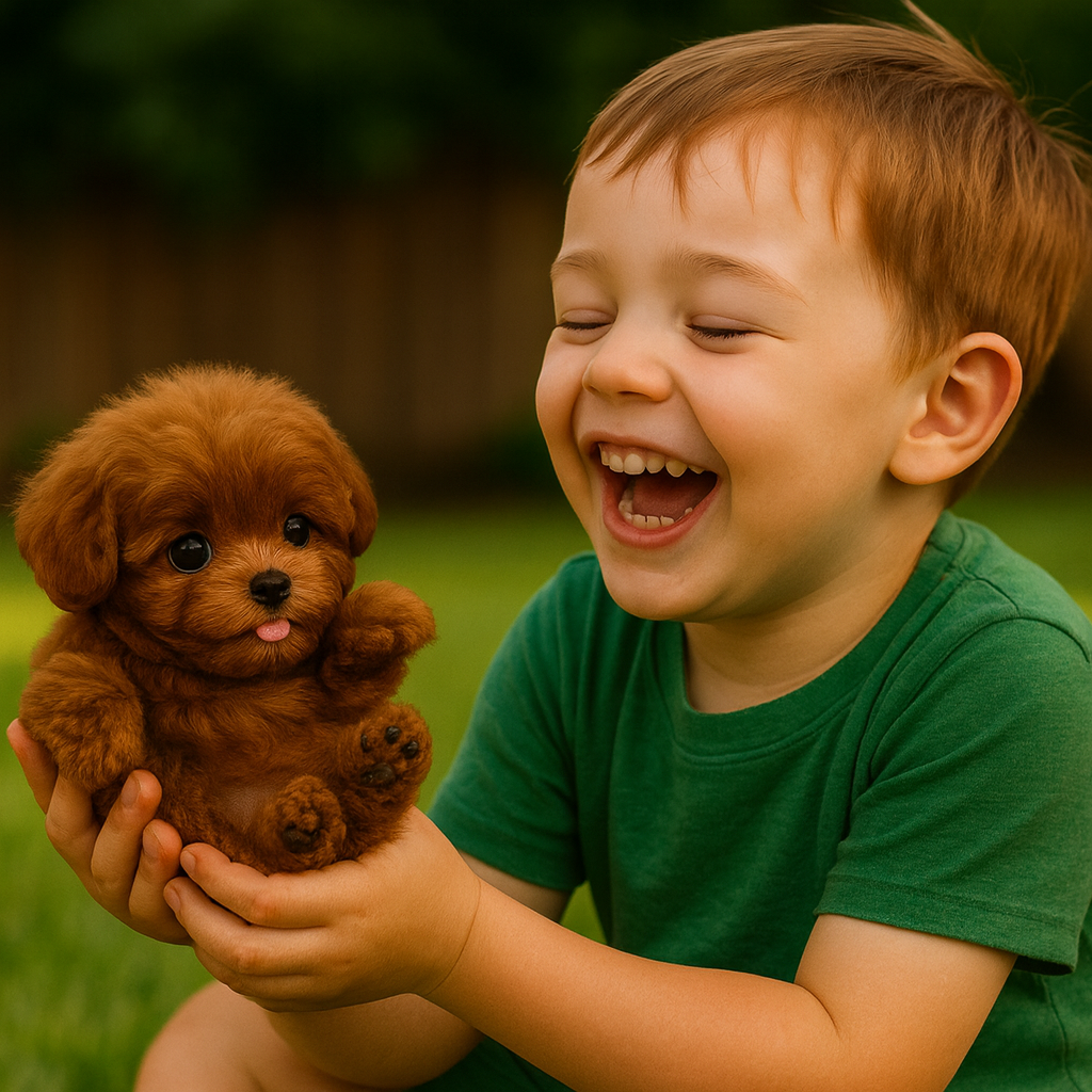 Interactive robotic puppy toy with realistic lifelike design