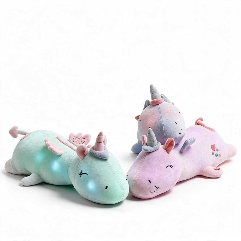 Leuchtendes Einhorn-Plüschtier | Farbwechsel-LED-Licht | 60 cm, Mehrere Farben