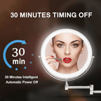 Vinantica | LUMIVIEW – Rechargeable LED Magnifying Mirror with Touch Control