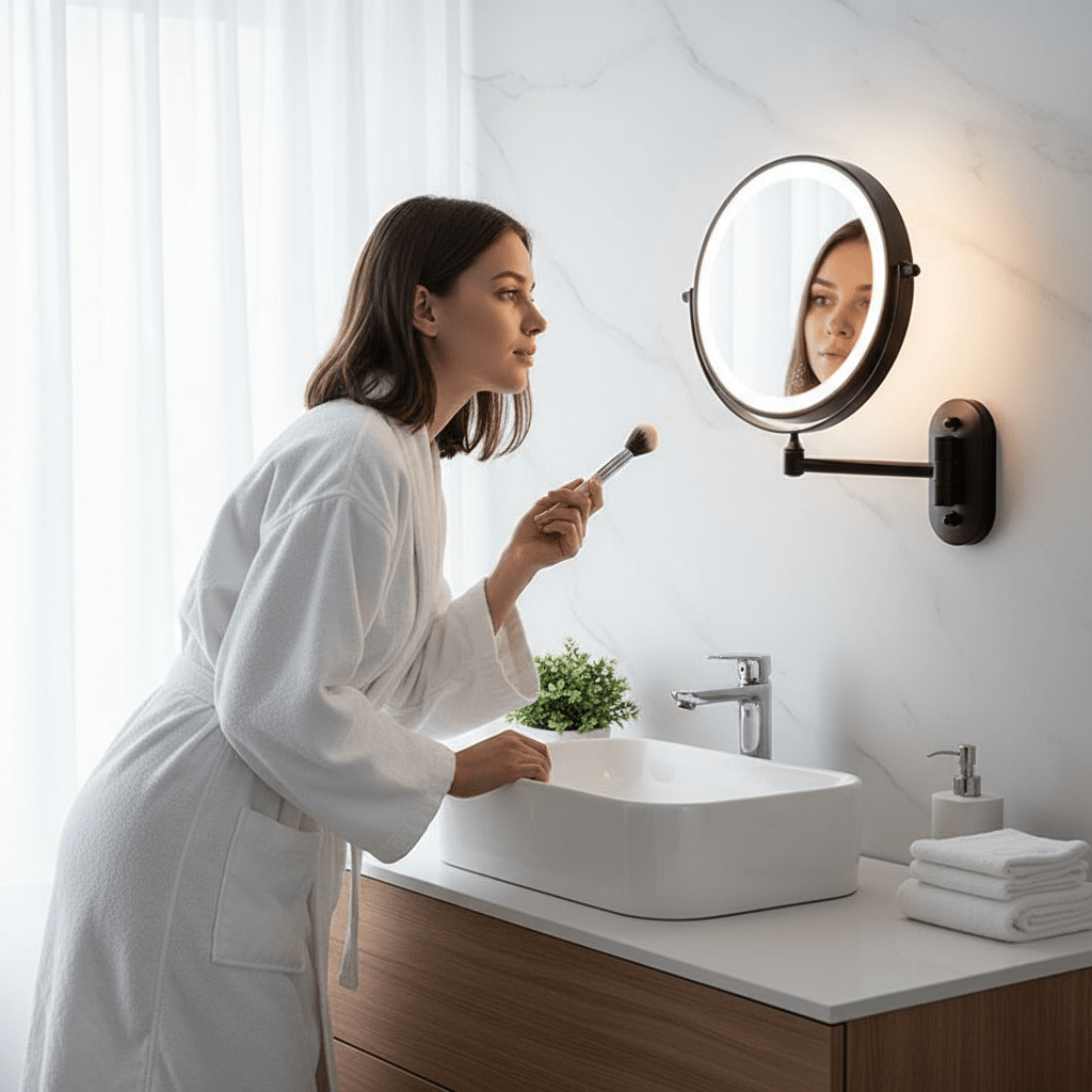 Vinantica | LUMIVIEW – Rechargeable LED Magnifying Mirror with Touch Control