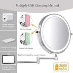 Vinantica | LUMIVIEW – Rechargeable LED Magnifying Mirror with Touch Control