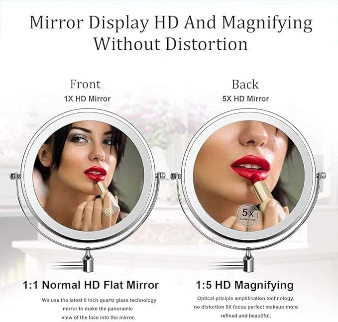 Vinantica | LUMIVIEW – Rechargeable LED Magnifying Mirror with Touch Control
