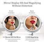 Vinantica | LUMIVIEW – Rechargeable LED Magnifying Mirror with Touch Control