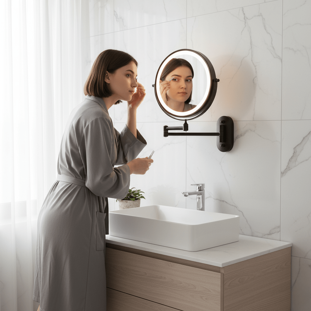 Vinantica | LUMIVIEW – Rechargeable LED Magnifying Mirror with Touch Control