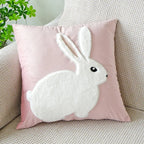 Pink Cushion Cover with Floral Pattern – Decorative Pillowcase for Living Room and Kids Room | Vinantica