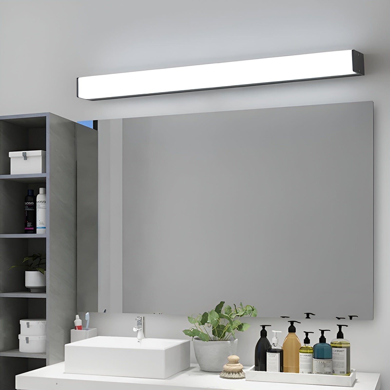 Long Stripe Wall Mirror Lighting – Super Bright Acrylic Light for Bathrooms | Modern Design for Home and Hotels | Vinantica