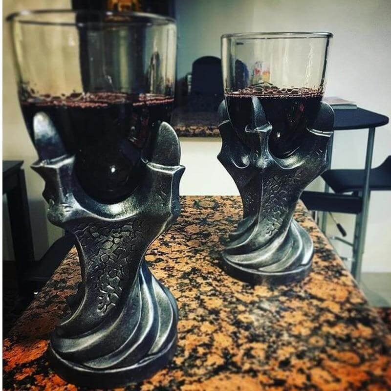Medieval Dragon Claw Vodka and Wine Goblet
