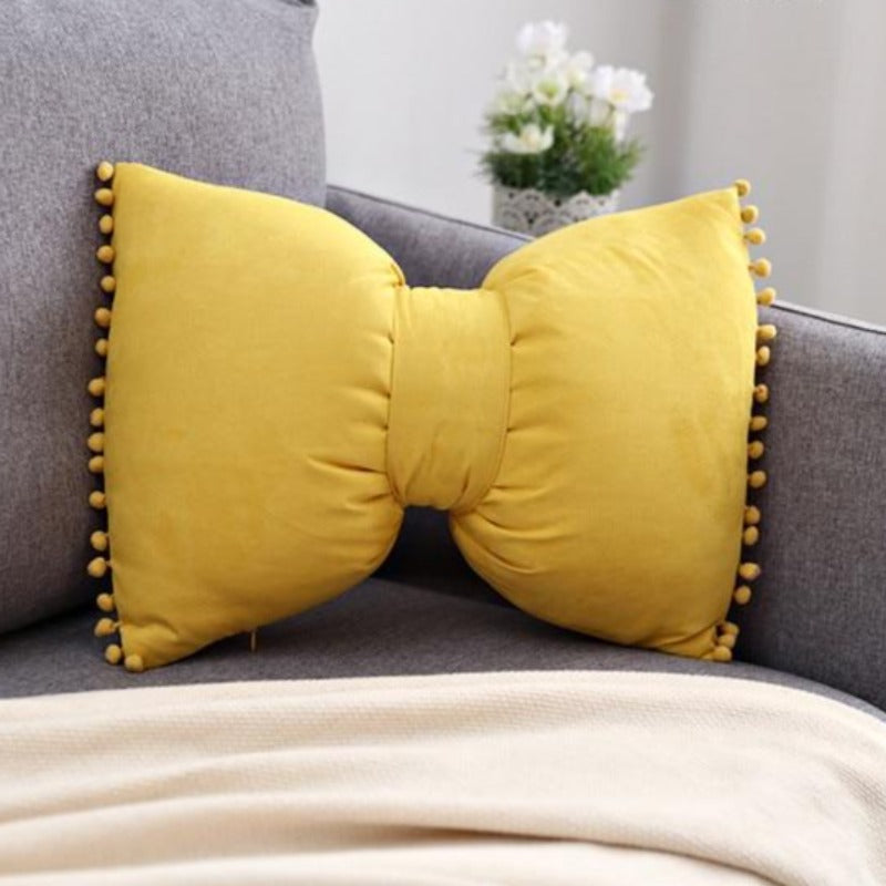 Bow-shaped Decorative Cushion as Decorative Accent