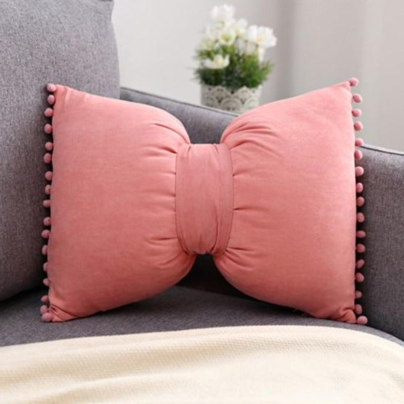 Bow-shaped Decorative Cushion as Decorative Accent