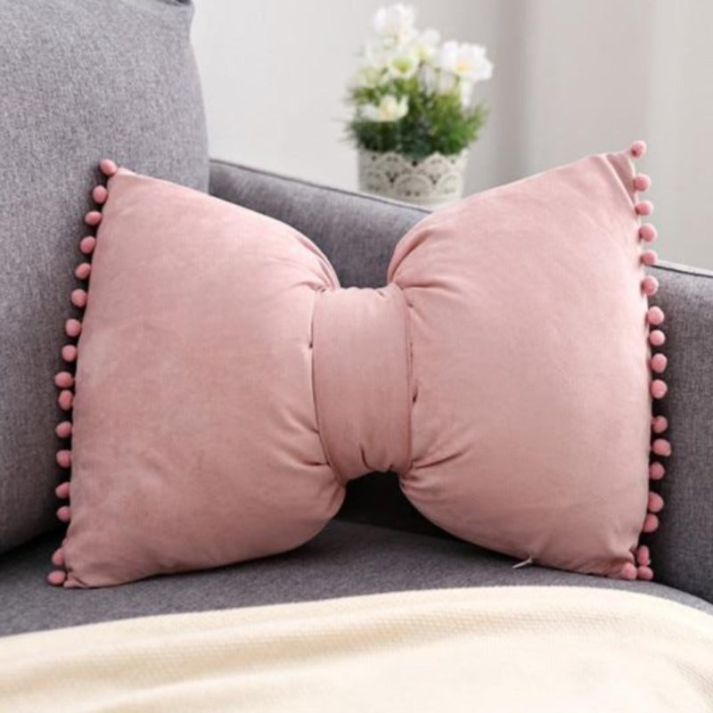 Bow-shaped Decorative Cushion as Decorative Accent