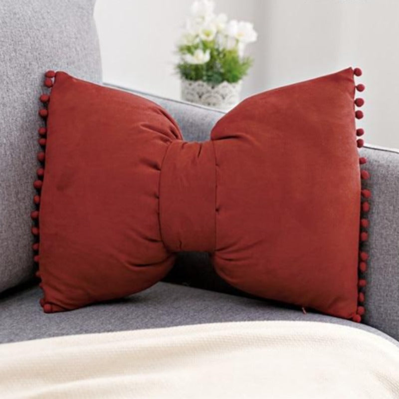 Bow-shaped Decorative Cushion as Decorative Accent