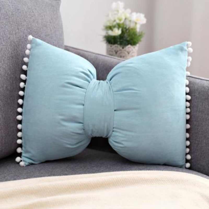 Bow-shaped Decorative Cushion as Decorative Accent