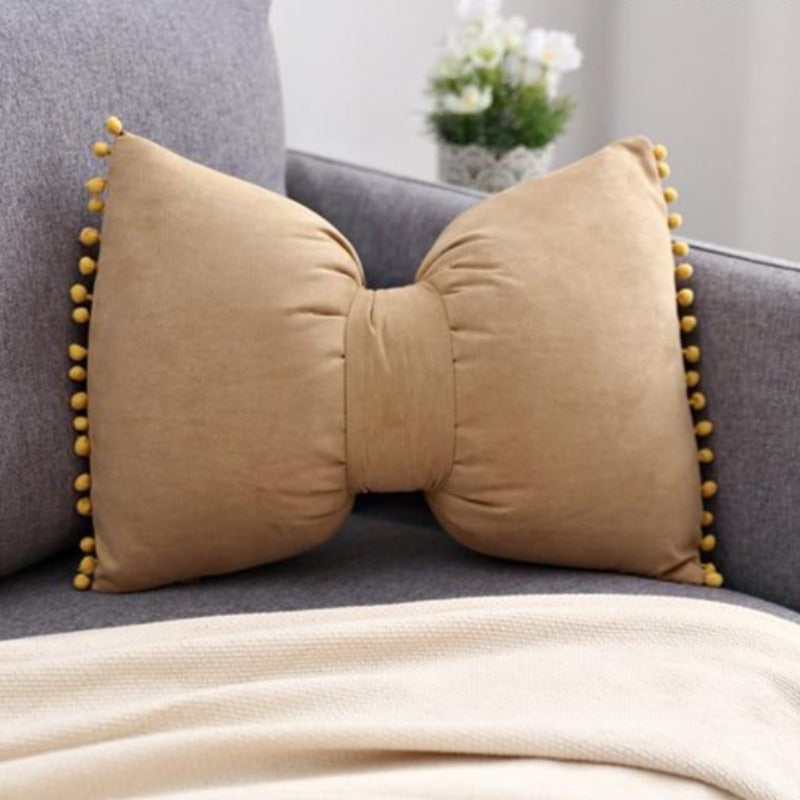 Bow-shaped Decorative Cushion as Decorative Accent