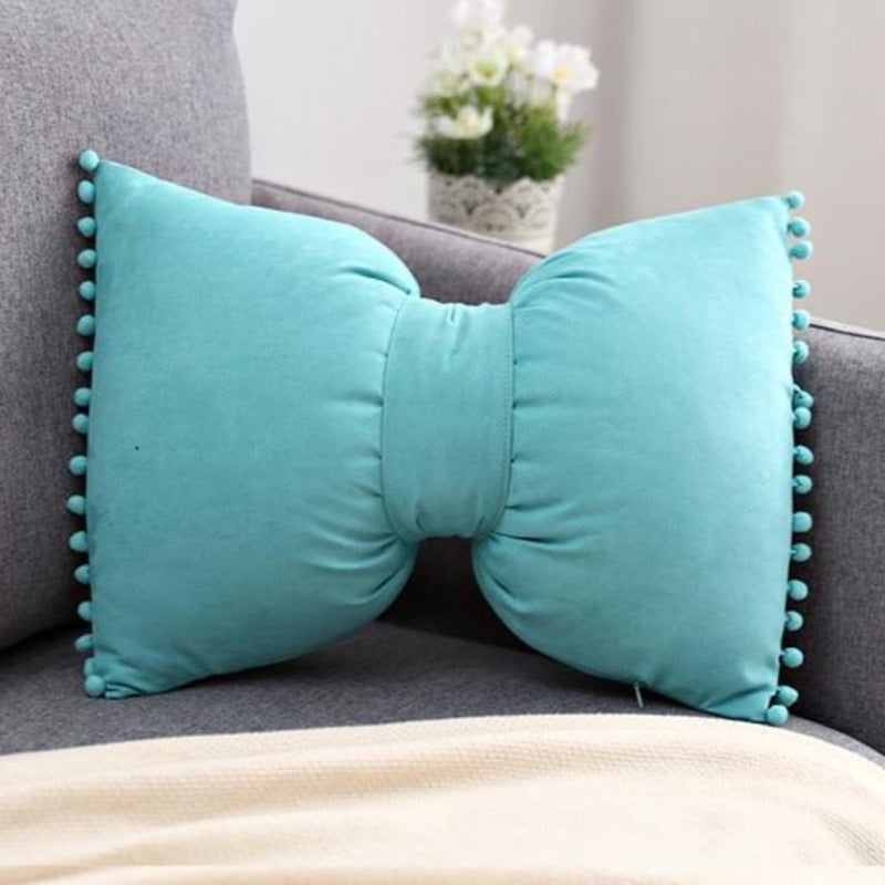Bow-shaped Decorative Cushion as Decorative Accent