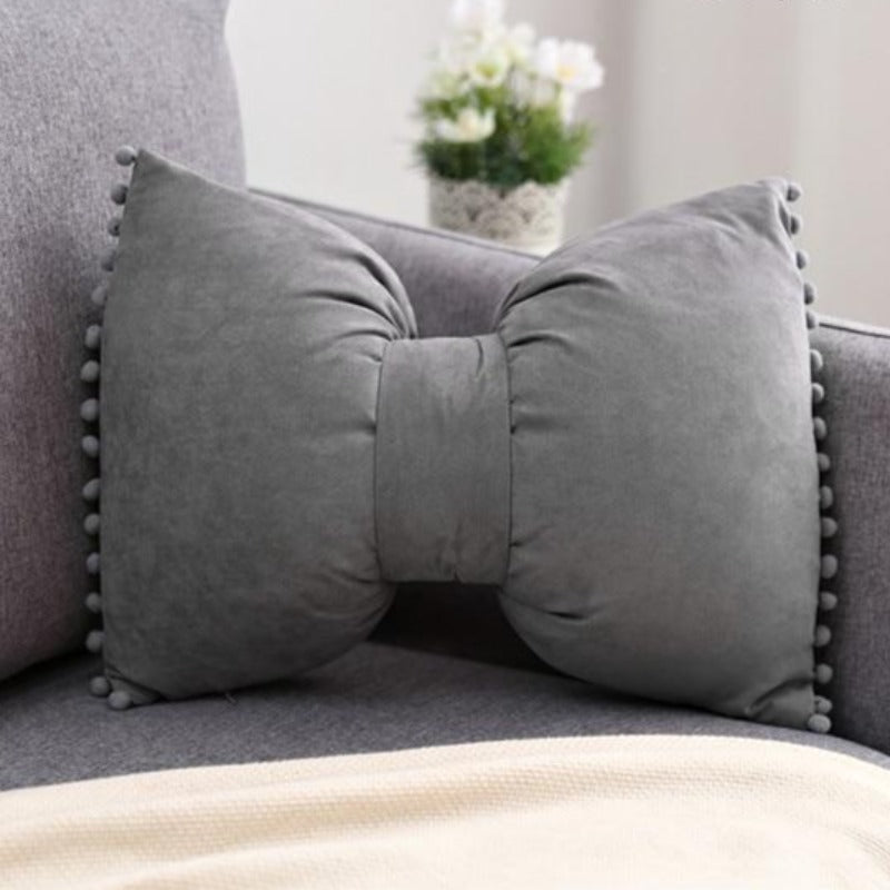 Bow-shaped Decorative Cushion as Decorative Accent