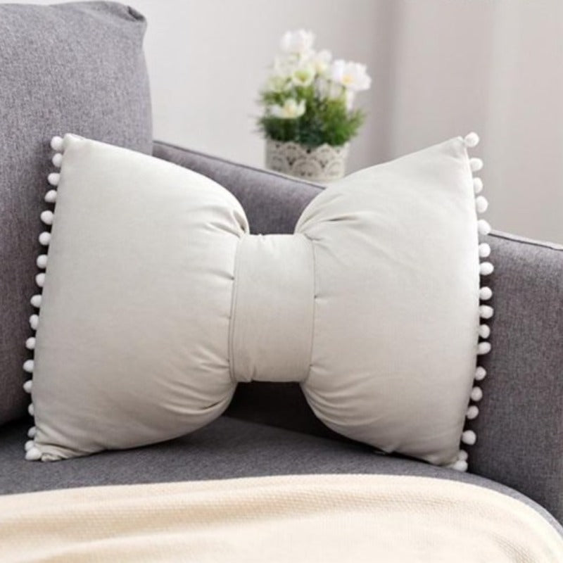 Bow-shaped Decorative Cushion as Decorative Accent