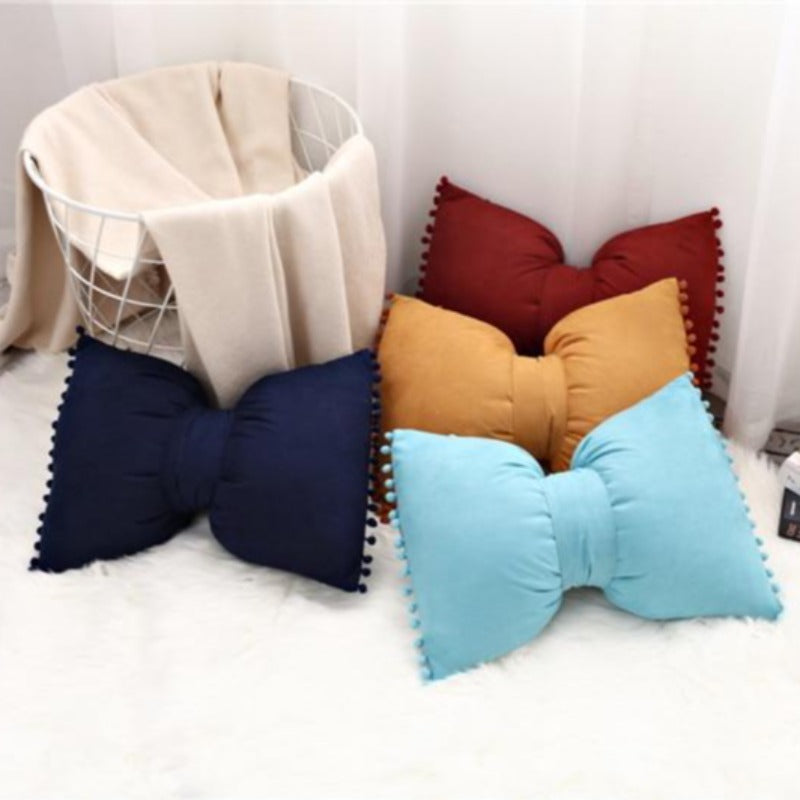 Bow-shaped Decorative Cushion as Decorative Accent